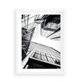 Plakat w ramie 50x70 - Wznoszący się Wysoko - architektura, wysoki wieżowiec - rama biała