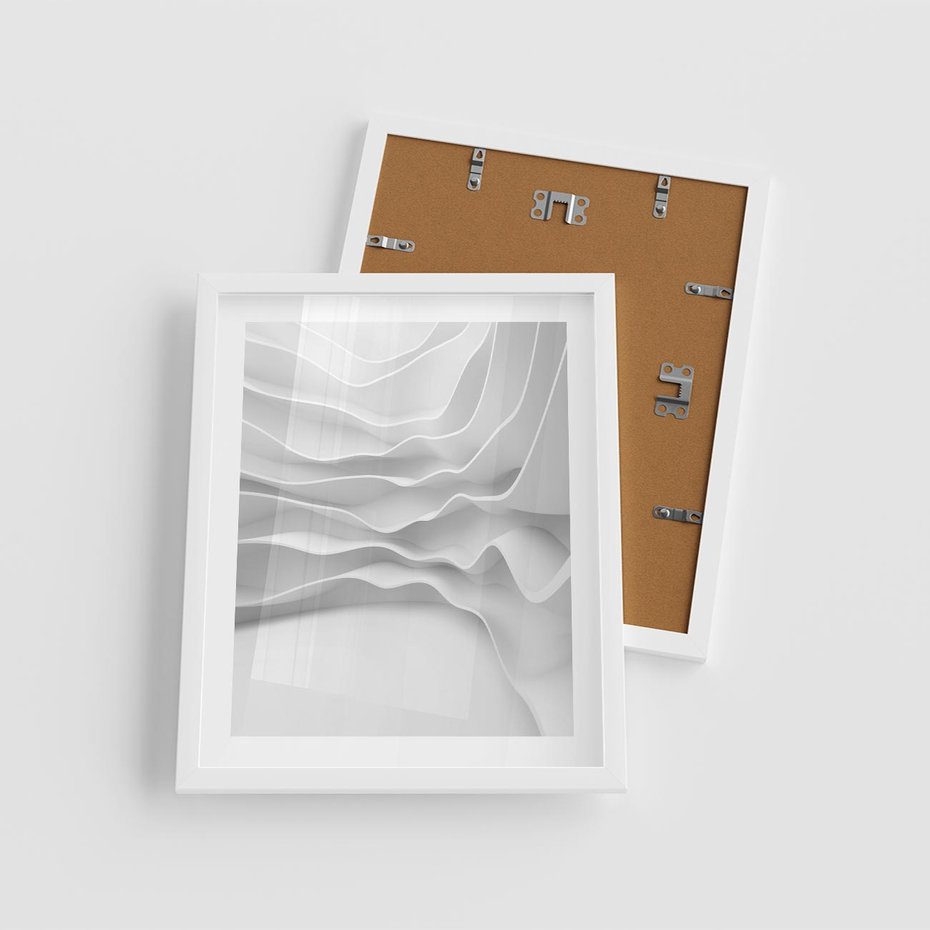 Plakat w ramie 40x50 - Żywa Natur - 3d, abstrakcja - rama biała