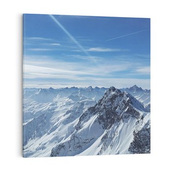 Obraz na płótnie 40x40 - Mroźne góry zima w pełnym rozkwicie - góry, zima