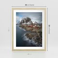 Plakat w ramie 40x50 - Skandynawia - górska odsłona - Skandynawia, góry - rama drewno