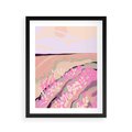Plakat w ramie 40x50 - Harmonijny Świt - pastelowy krajobraz, nowoczesny plakat - rama czarna