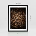 Plakat w ramie 30x40 - Brązowe Liście w Scenerii - suche liście jesień brąz - rama czarna