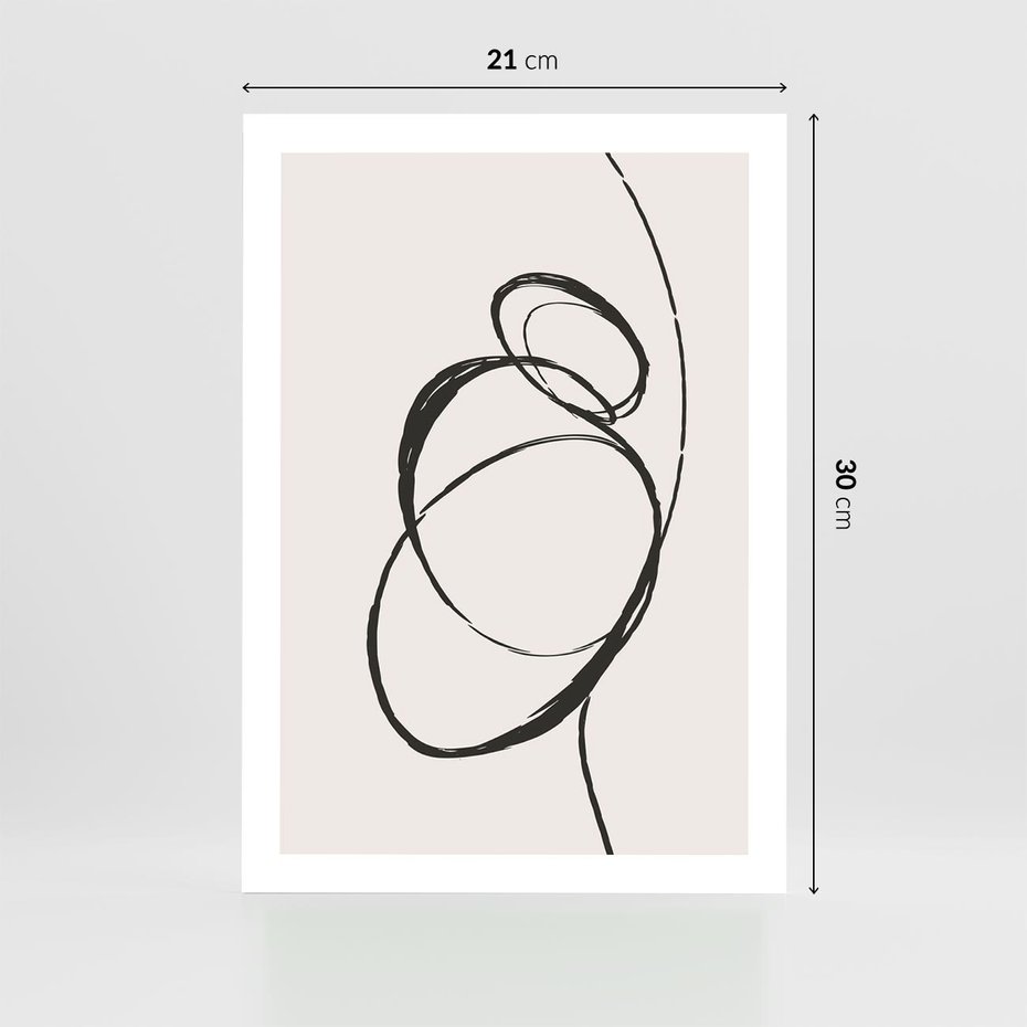 Plakat bez ramy 21x30 - Modernistyczne Refleksje - abstrakcyjne szkicowane linie, minimalizm