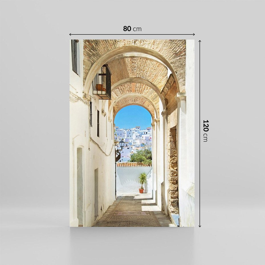 Obraz na płótnie 80x120 - Romantyczna Przeprawa - romantyczna, uliczka