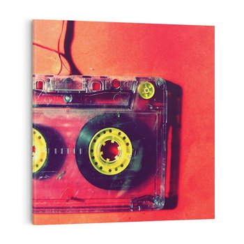Obraz na płótnie 40x40 - Kaseta - Muzyka Retro - kaseta, muzyka