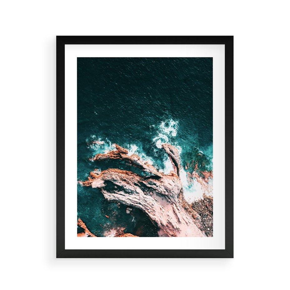 Plakat w ramie 40x50 - Morze w Perspektywie - morze, ocean - rama czarna