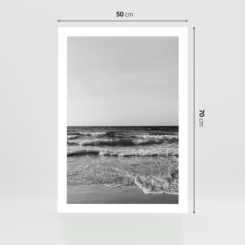 Plakat bez ramy 50x70 - Słuchaj Śpiewu Fal - morze, fale