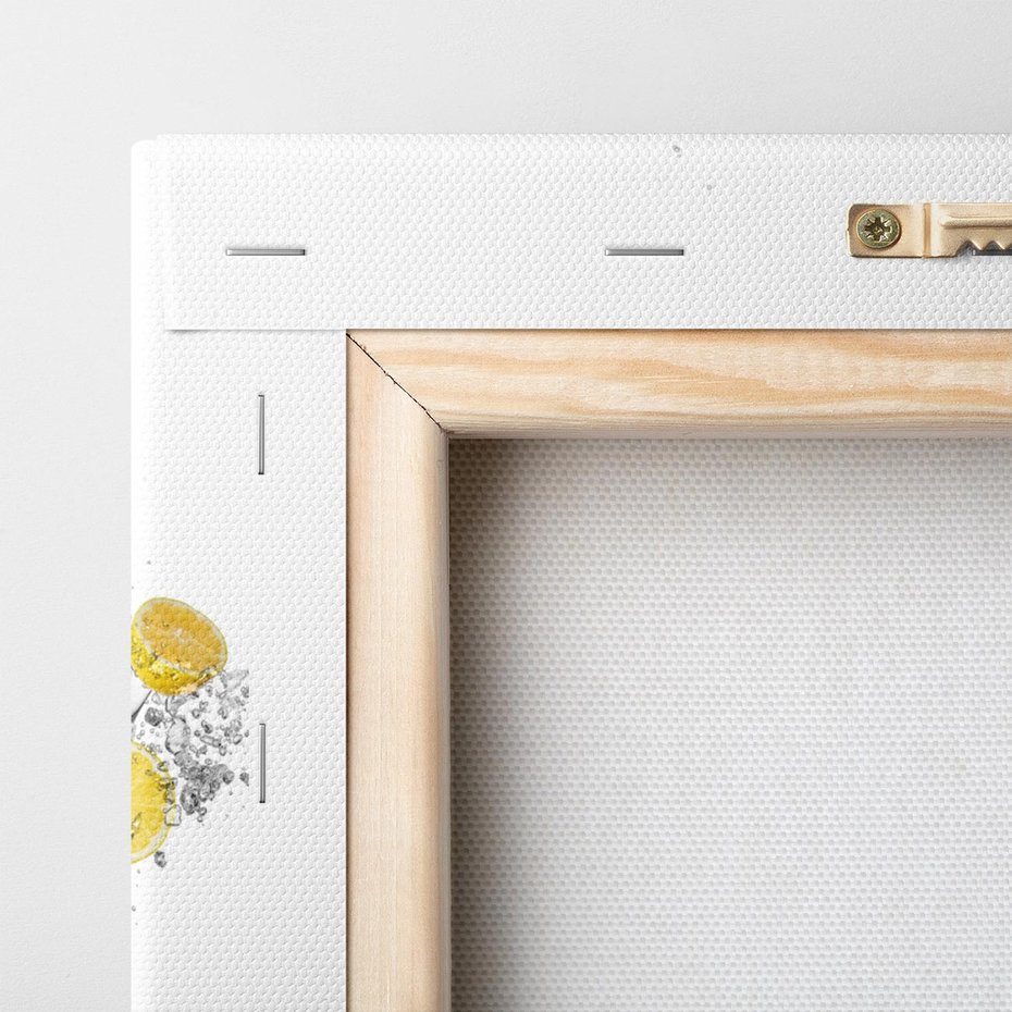 Obraz na płótnie 120x80 - Odkryj świeżość - lód, cytryny