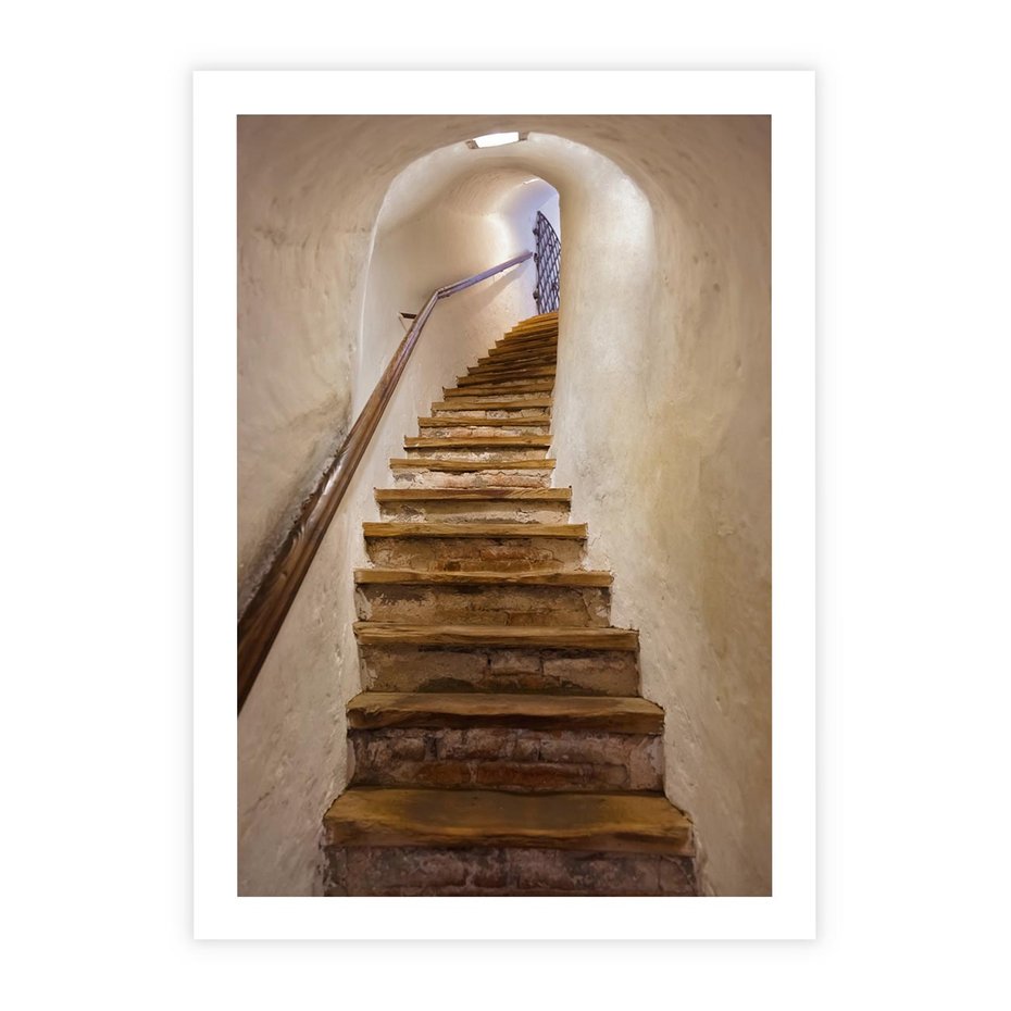 Plakat bez ramy 30x40 - Schody Wymiarów - schody, tunel