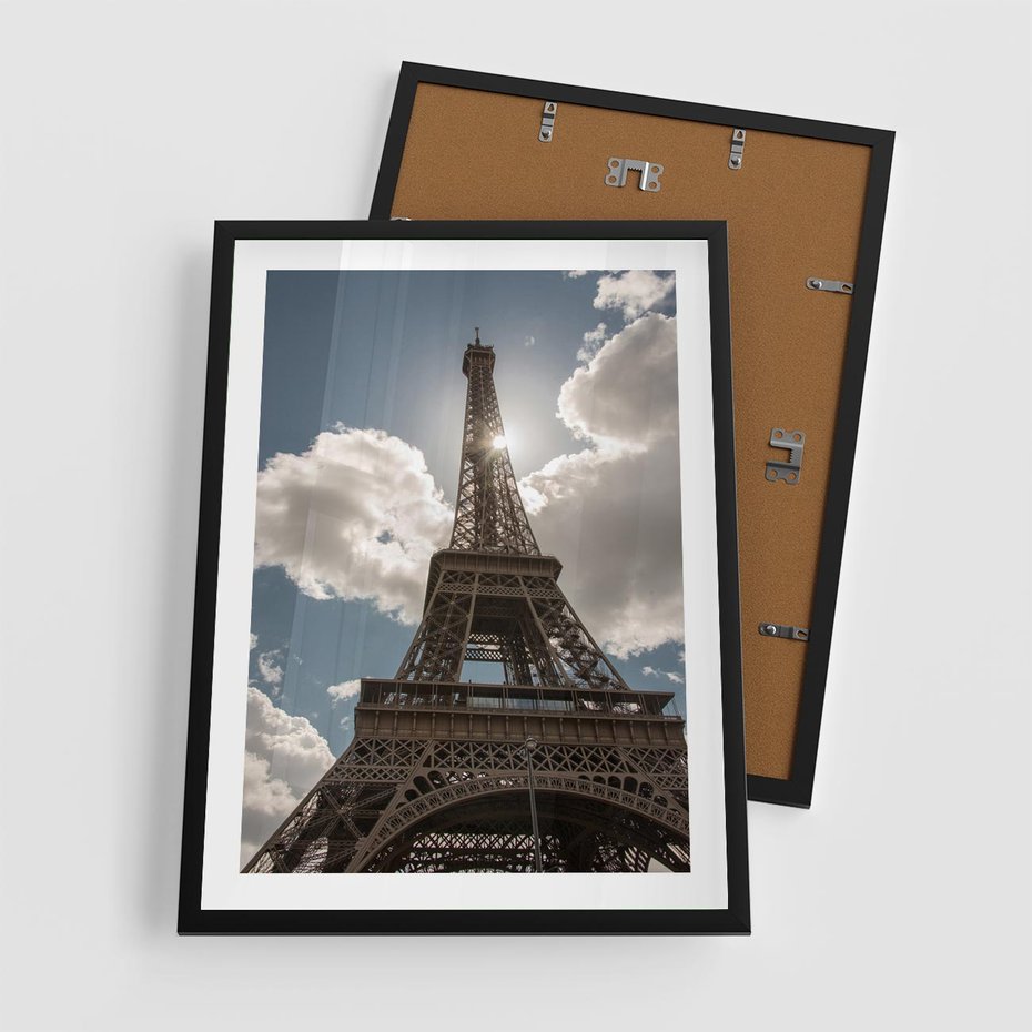 Plakat w ramie 50x70 - Magia Wieży Eiffla - wieża, Eiffla - rama czarna