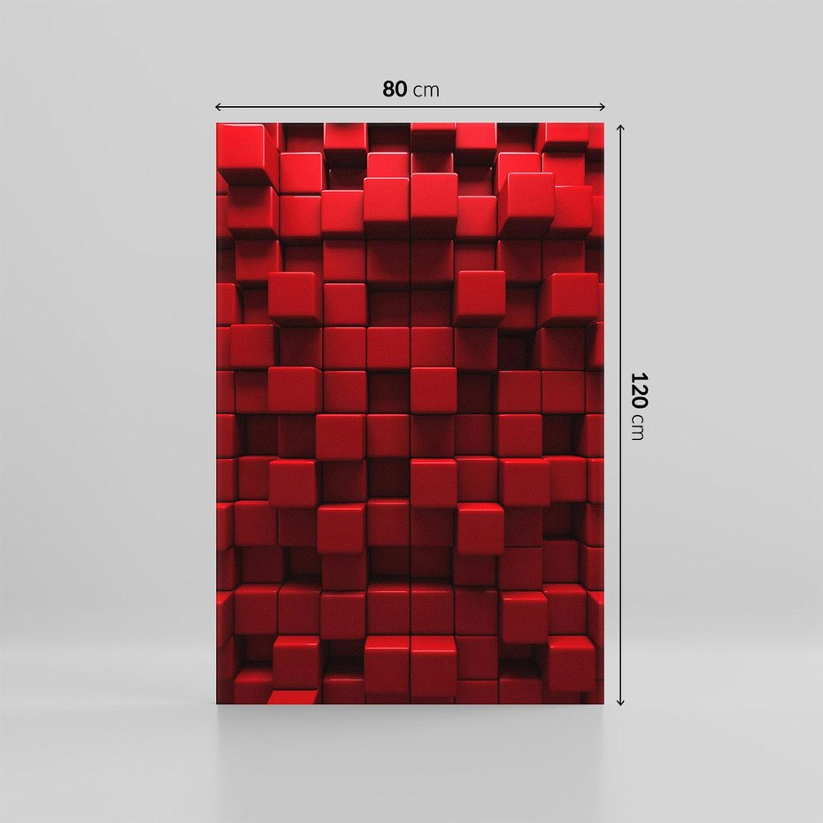 Obraz na płótnie 80x120 - Geometryczne 3D: wizja przestrzeni - geometryczne, 3D