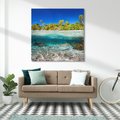 Obraz na płótnie 30x30 - Tropikalne Morze i Kolorowa Rafa - tropikalne, morze