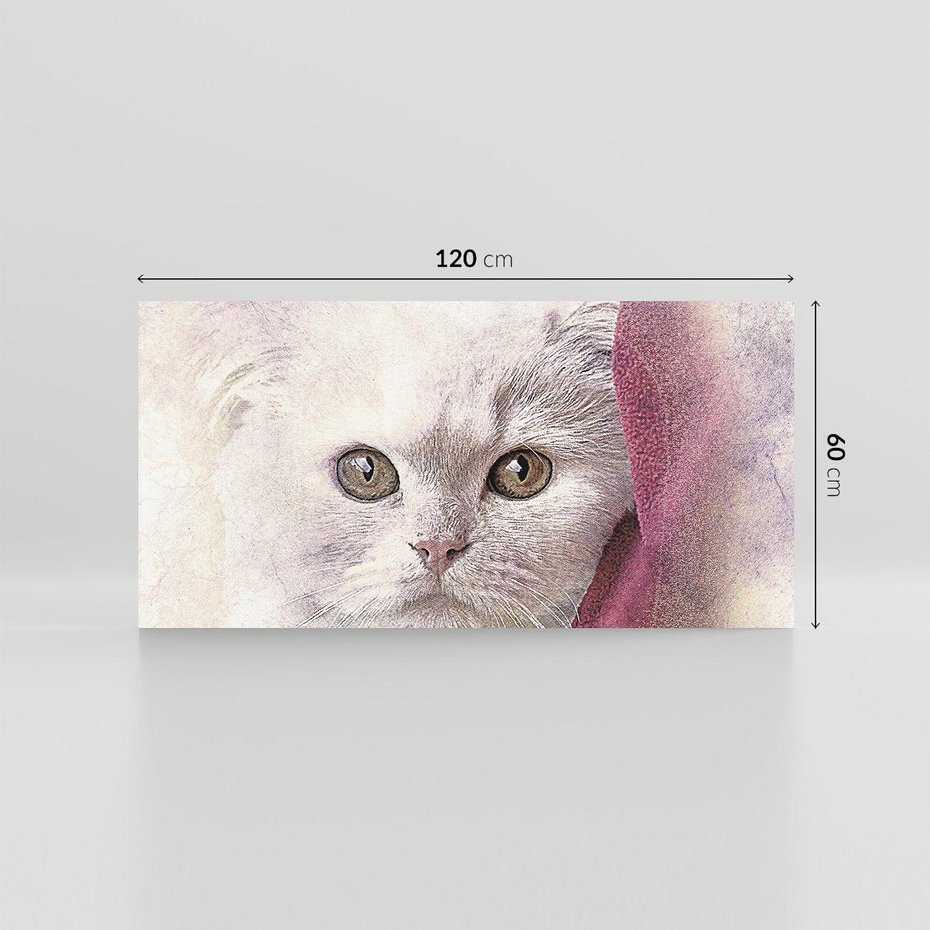 Obraz na płótnie 120x60 - Kot w abstrakcyjnym świetle - kot, abstrakcja