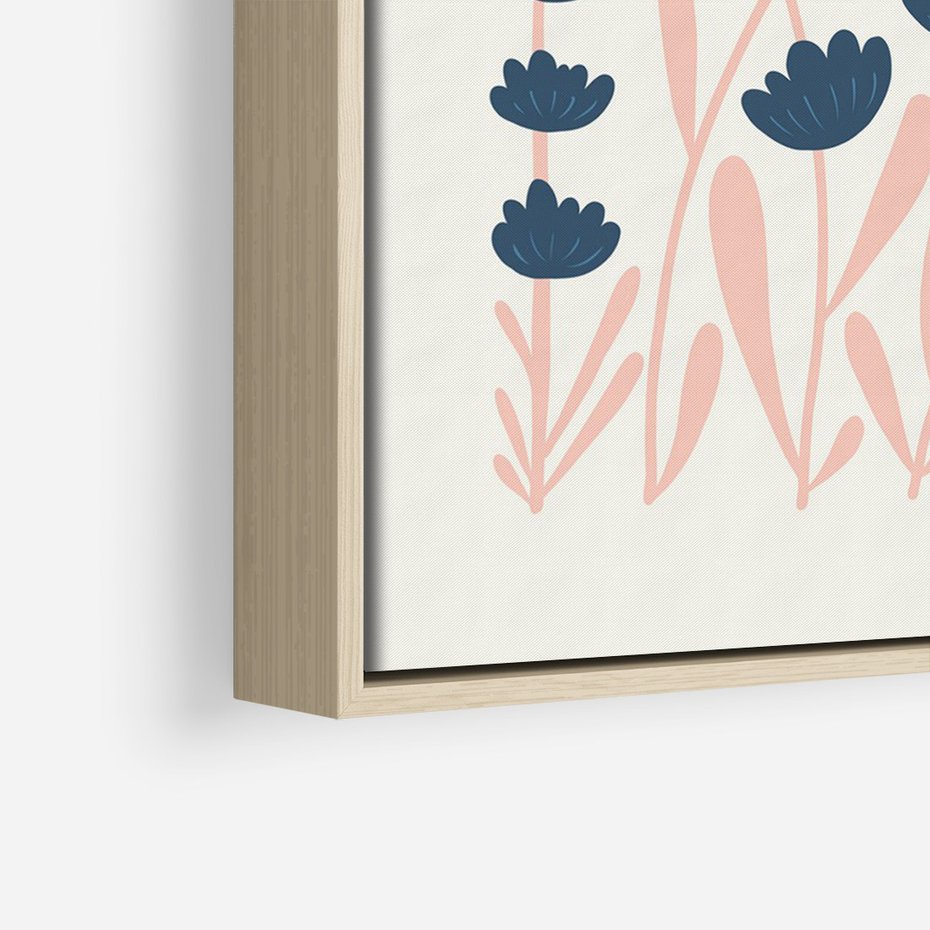 Obraz w ramie 70x100 - Migotliwe Kształty - kwiaty, rośliny - rama drewno