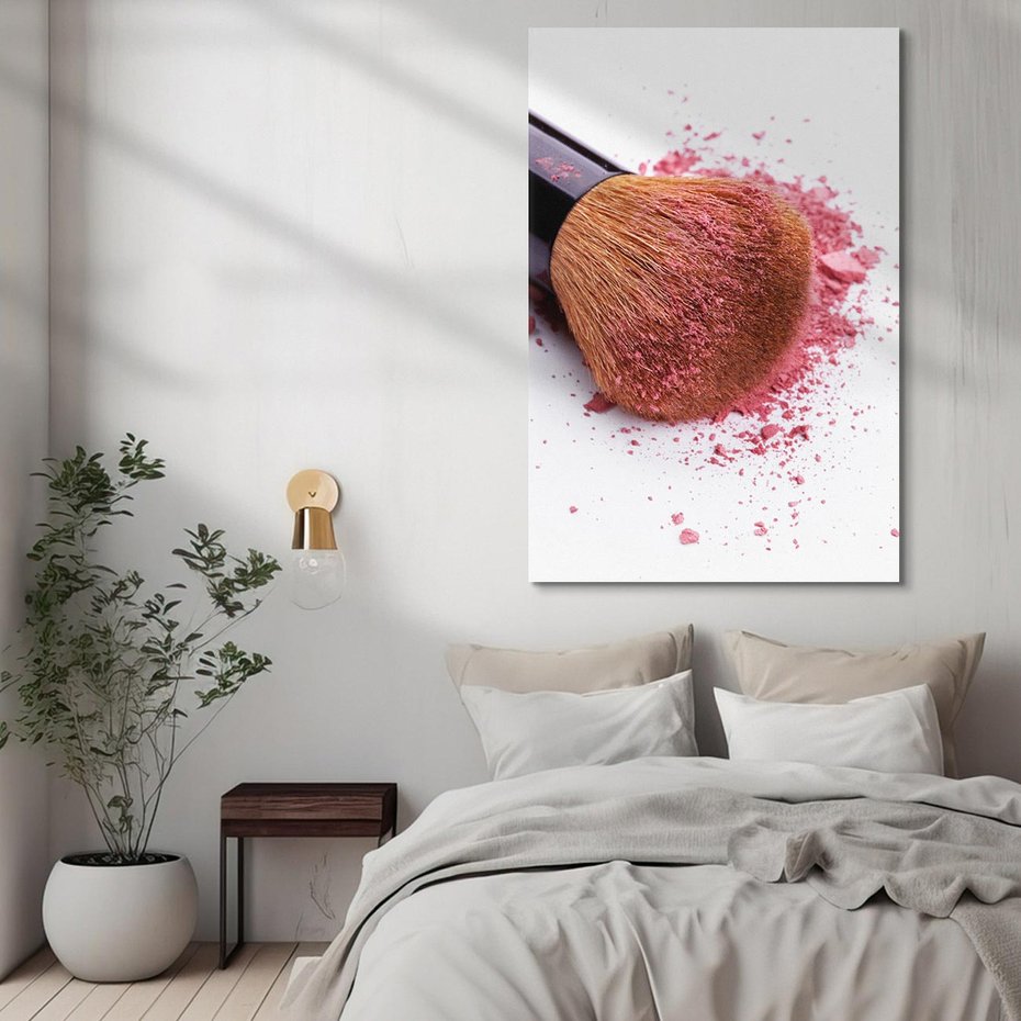 Obraz na płótnie 80x120 - Makijaż w kolorze pędzla - makijaż, pędzel