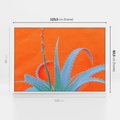 Obraz w ramie 120x80 - Naturalna Harmonia - kaktusy, liście - rama biała