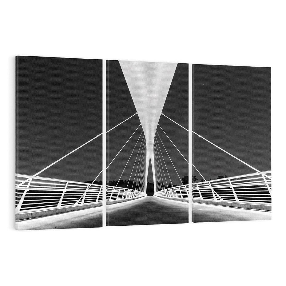 Obraz na płótnie 120x80 - Most nocą - Architektura - most, noc