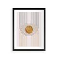 Plakat w ramie 30x40 - Złota Geometria - styl modern, złoto - rama czarna