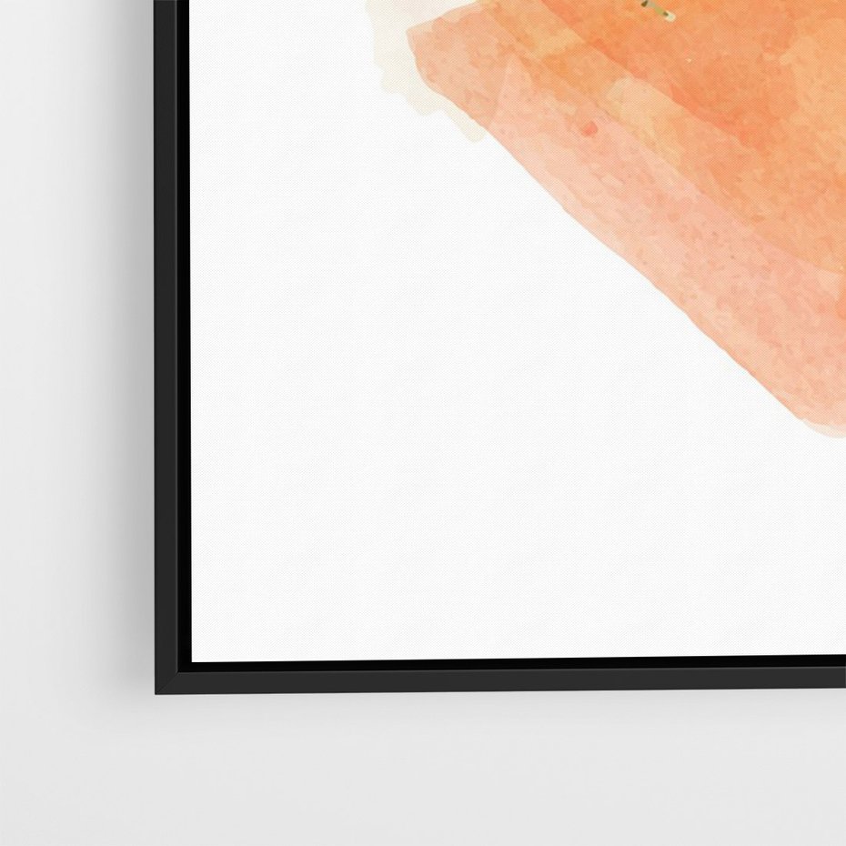 Obraz w ramie 70x100 - Rozkwitające Odbicia Form - abstrakcyjne akwarelowe plamy, minimalizm - rama czarna