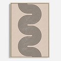Obraz w ramie 50x70 - Bezgraniczne Odbicia - abstrakcyjne linie, geometria - rama drewno