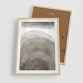 Plakat w ramie 50x70 - Przenikające Kształty - rozmyte cienie, abstrakcja - rama drewno