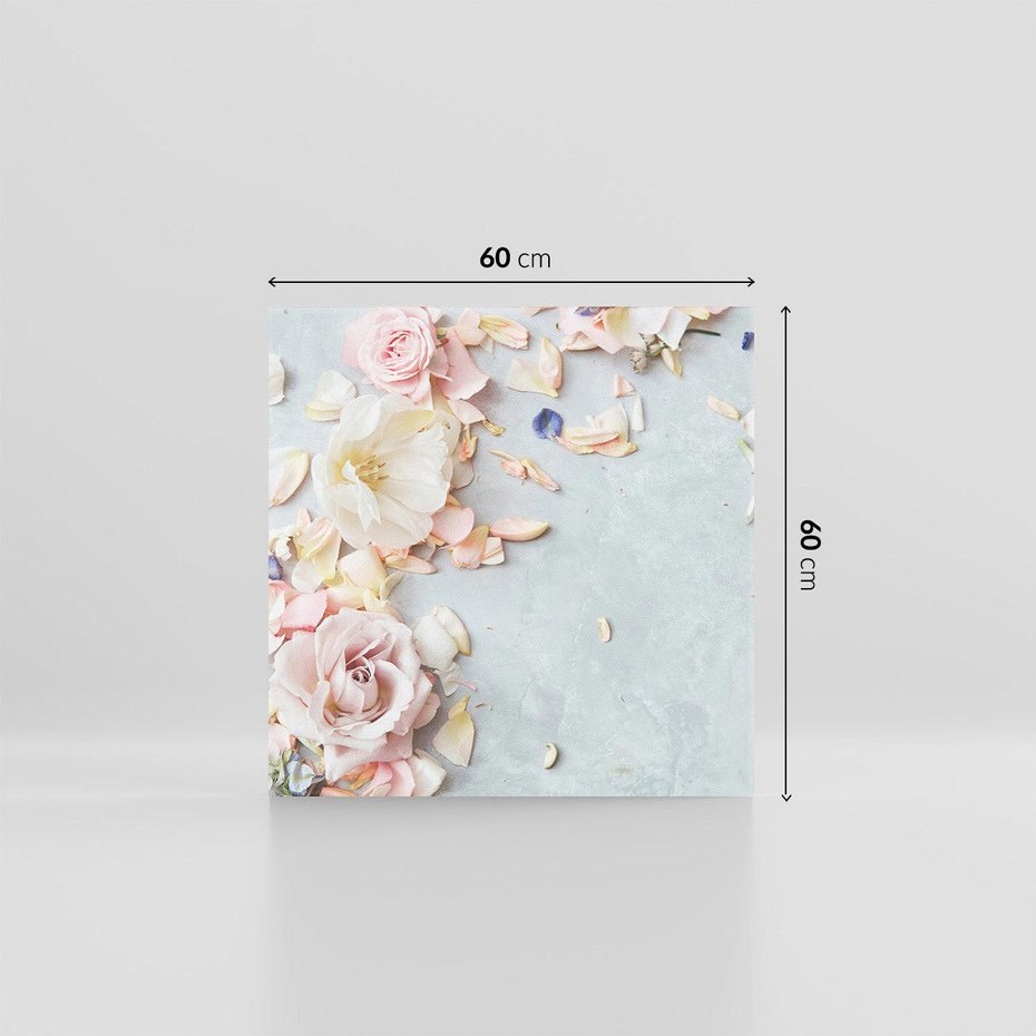 Obraz na płótnie 60x60 - Róże: kwiatowy urok - róże, kwiaty