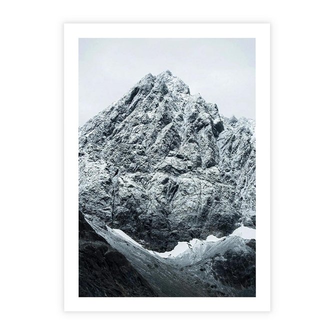 Plakat bez ramy 21x30 - Surowość Gór - śnieg, zima w górach