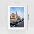 Plakat w ramie 30x40 - Kanały Wenecji - Wenecja, kanały - rama biała