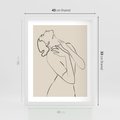 Plakat w ramie 40x50 - Bezkresny Taniec - kobieta, szkic - rama biała