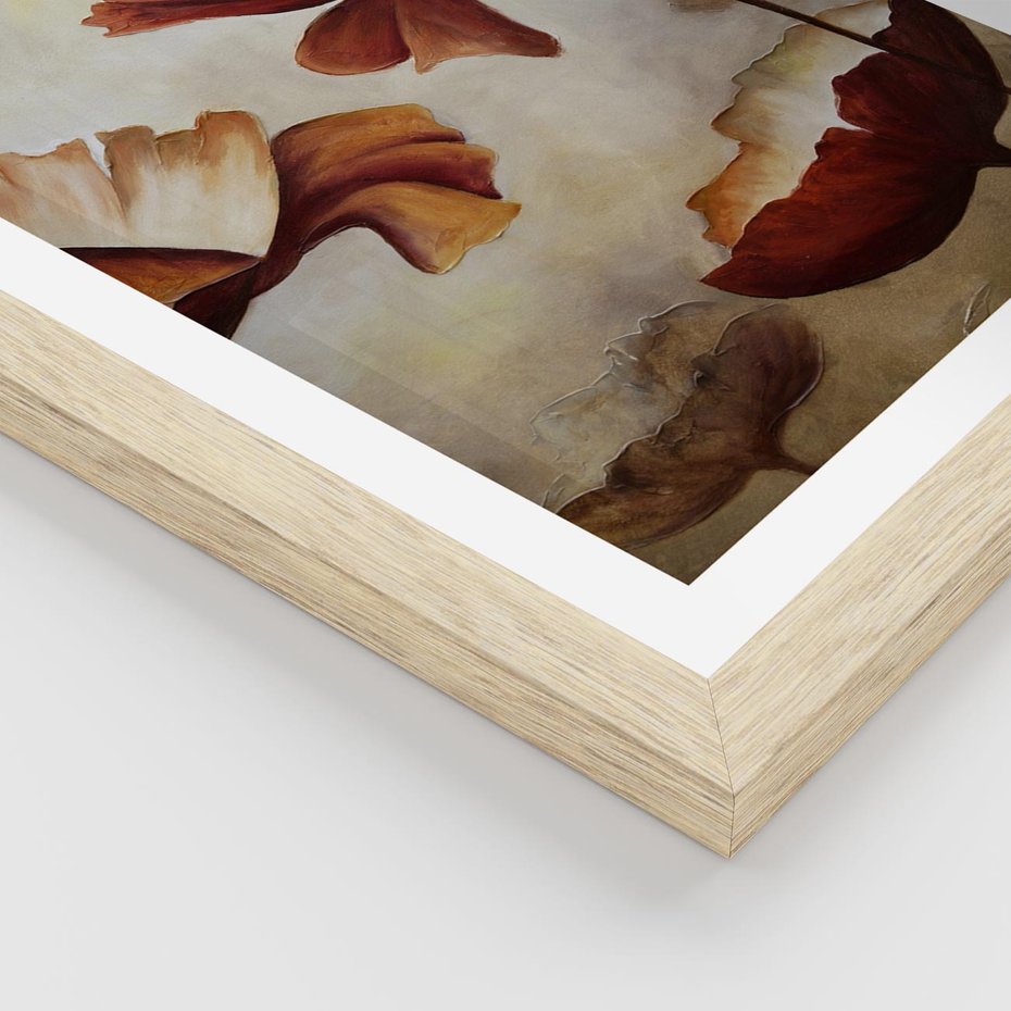 Plakat w ramie 30x40 - Sztuka Kwiatów - kwiaty, sztuka - rama drewno