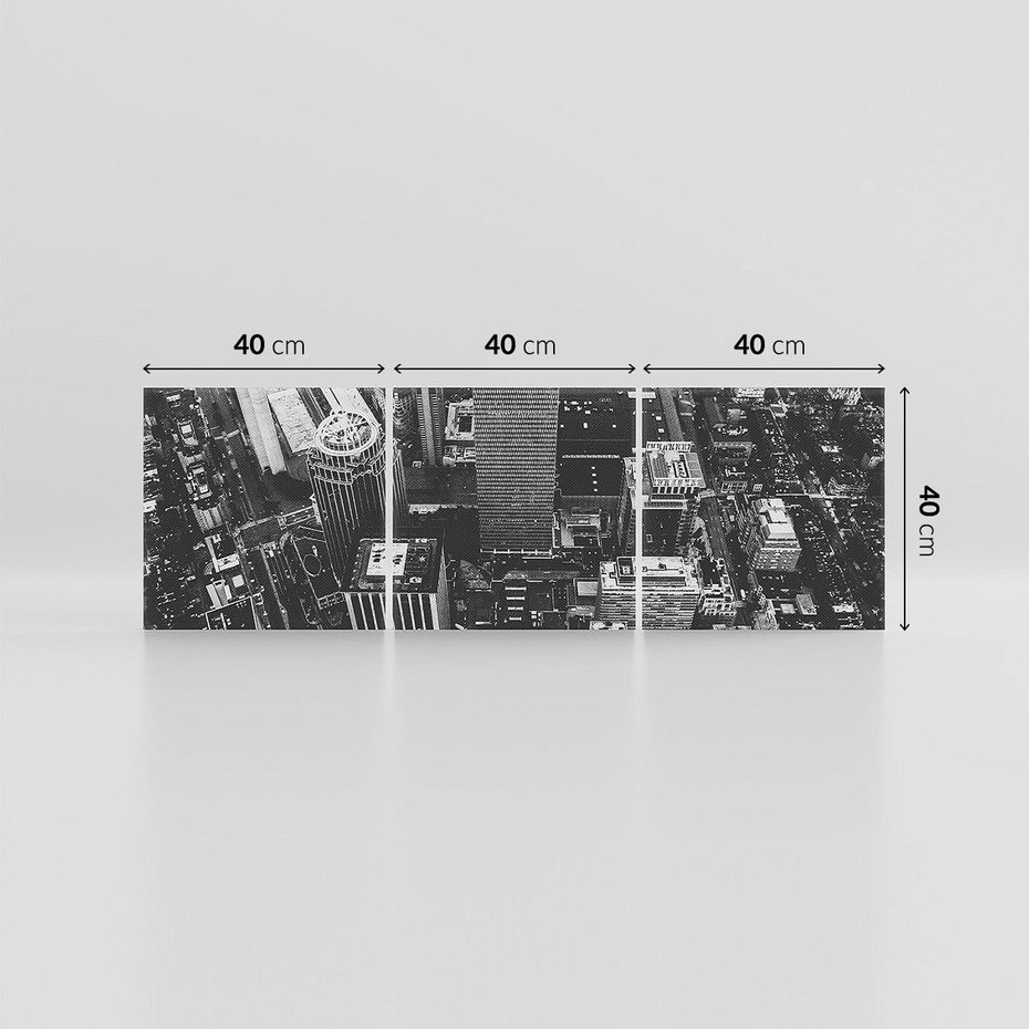 Obraz na płótnie 120x40 - Kontrastujące miasto - miasto, biało