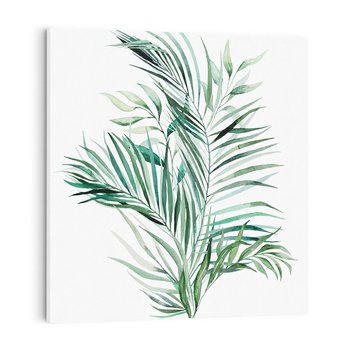 Obraz na płótnie 70x70 - Blask Natury - złote, liście