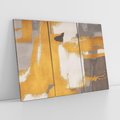 Obraz na płótnie 120x80 - Złote Maźnięcia Pędzla - złota abstrakcja, plamy