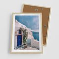 Plakat w ramie 50x70 - Urok Greckiej Wyspy - Santorini, Grecja - rama drewno