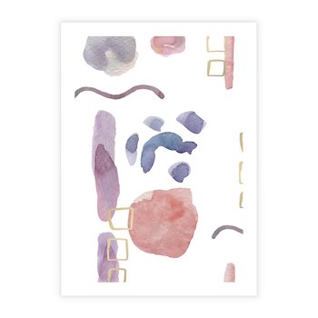 Plakat bez ramy 30x40 - Boho Widokowe Impresje - abstrakcyjny palakt, akwarelowe plamy