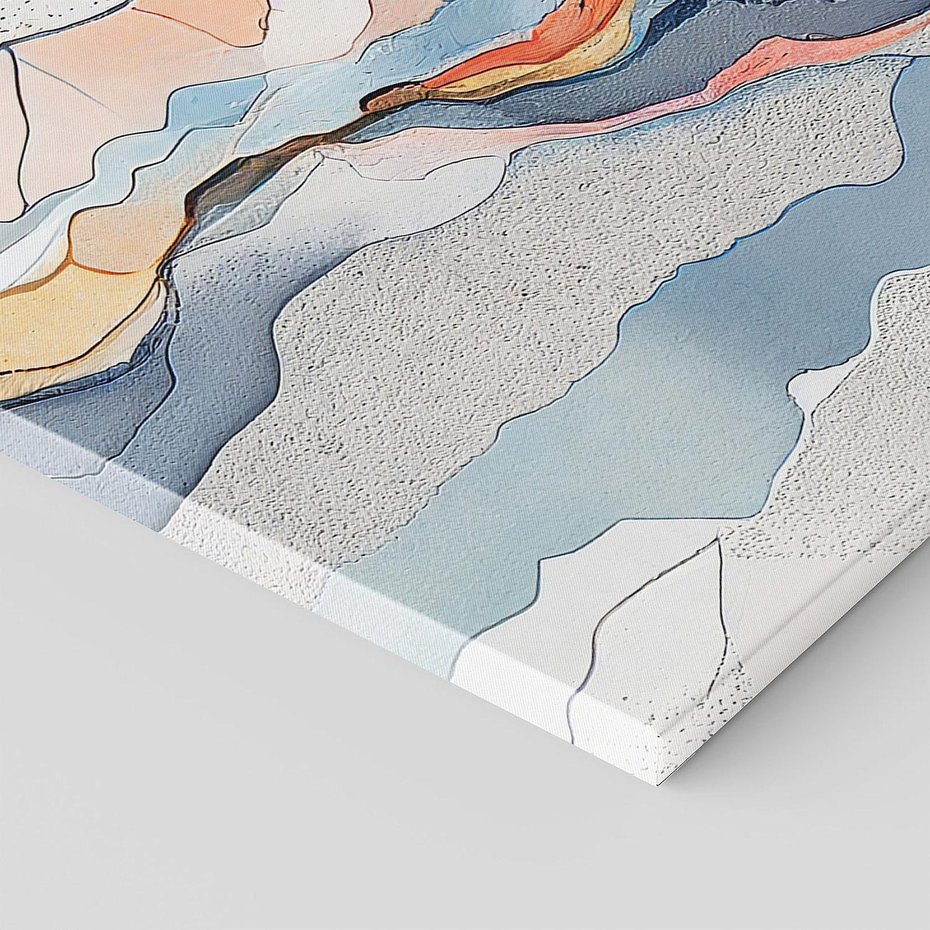 Obraz na płótnie 140x70 - Dynamiczne Góry - akwarelowe graficzne góry, krajobraz