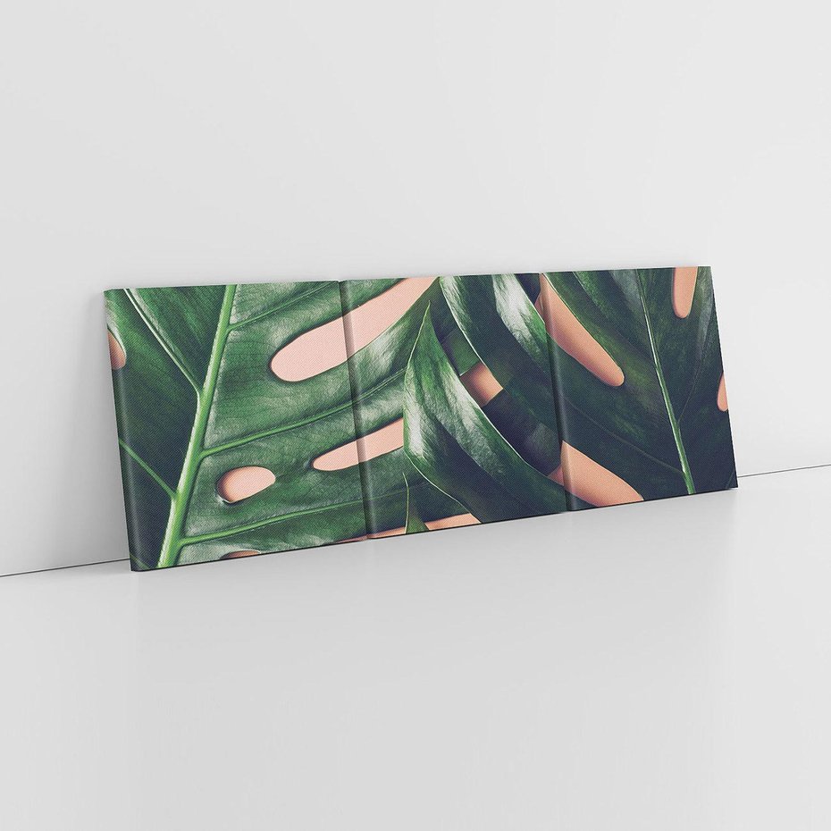 Obraz na płótnie 150x50 - Monstera Liście - monstera, liście