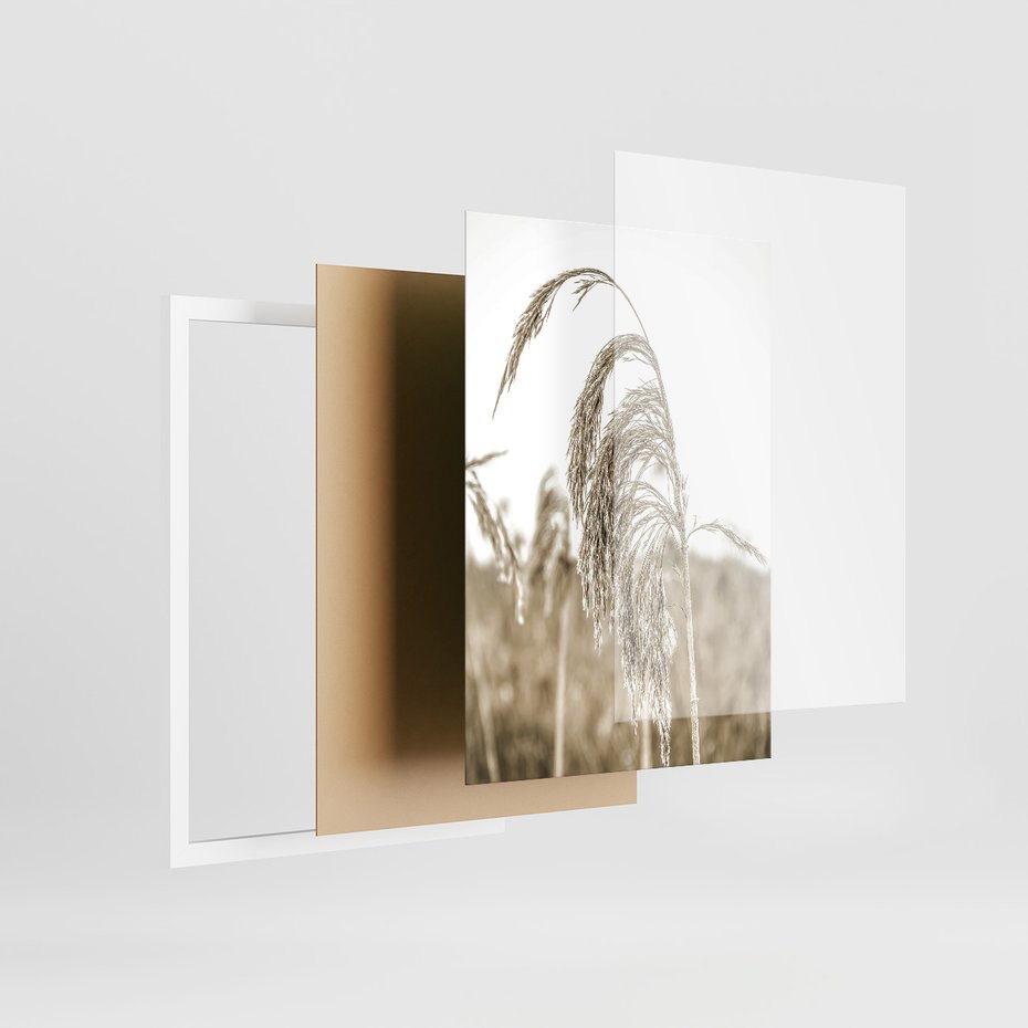 Zestaw obrazy w ramie 30x40 galeria - Chata, szopa, w, górach - rama biała