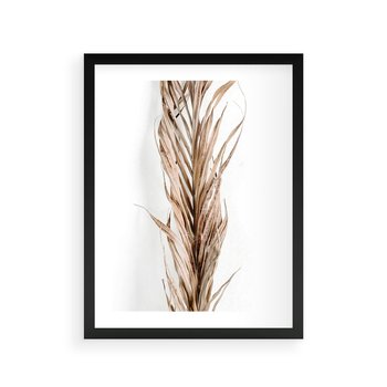 Plakat w ramie 50x70 - Minimalizm Palmowy: Sucha Uroda - sucha palma, minimalizm - rama czarna