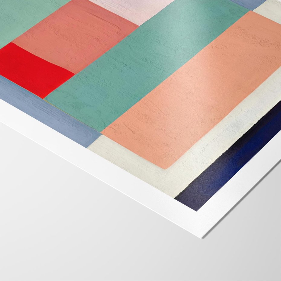 Plakat bez ramy 50x70 - Bezgraniczne Nastroje Harmonii - abstrakcyjne geometryczne kształty, olejny obraz