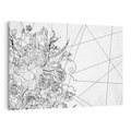 Obraz na płótnie 70x50 - Refleksje w martwym punkcie - graficzny szkic, kompozycja kwiatów
