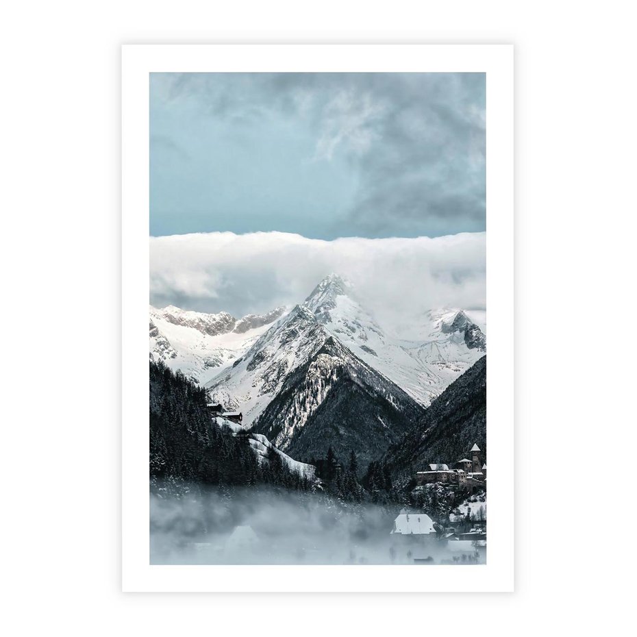 Plakat bez ramy 40x50 - Magia Zimy w Górach - góry, śnieg