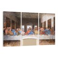 Obraz na płótnie 120x80 - "Ostatnia Wieczerza" (1495-1498) Leonardo da Vinci - Reprodukcja - reprodukcja, obraz na płótnie