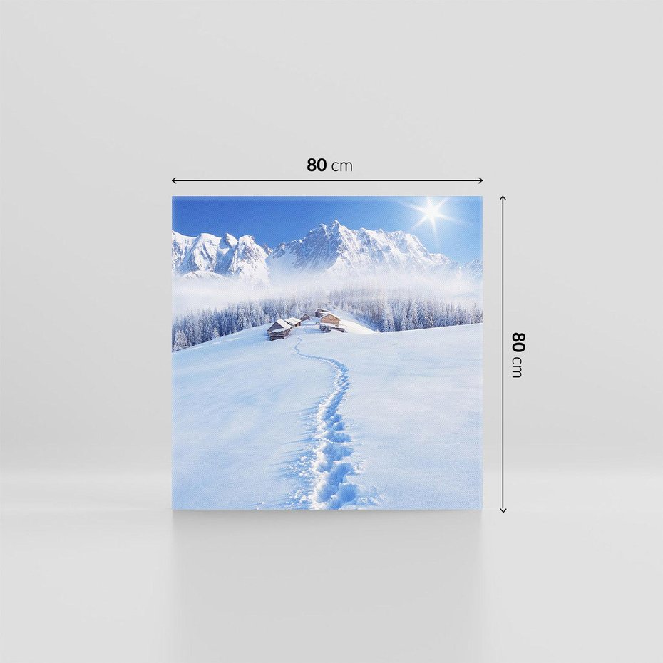 Obraz na płótnie 80x80 - Magia zimowych gór - zima, góry