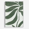 Obraz w ramie 70x100 - Zieleń Wewnętrznego Spokoju - zielony plakat, roślinne inspiracje - rama biała