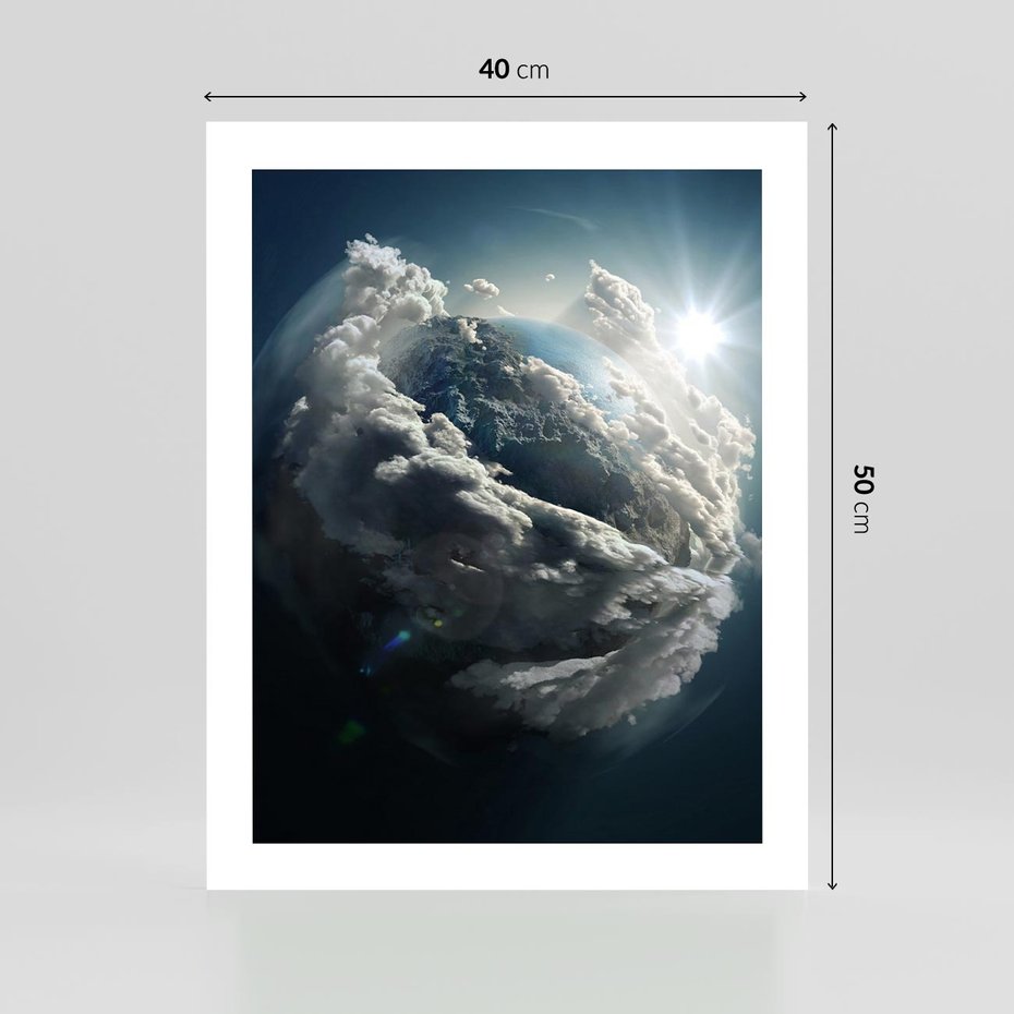 Plakat bez ramy 40x50 - Chmurowa aura nad horyzontem - atmosfera, chmury