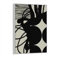 Obraz w ramie 80x120 - Modernistyczne Refleksje - abstrakcja, mroczny klimat - rama biała