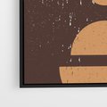Obraz w ramie 50x50 - Impulsy Przestrzeni - mid century styl, nowoczesna grafika - rama czarna