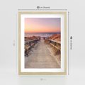 Plakat w ramie 30x40 - Spacer Wśród Przyboju - dróżka, morze - rama drewno
