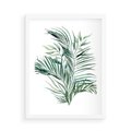 Plakat w ramie 50x70 - Blask Natury - złote, liście - rama biała
